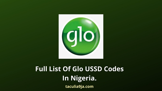 full list of glo ussd codes